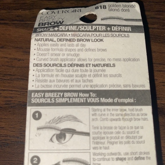 COVERGIRL EASY BREEZY BROW BROW MASCARA #618 GOLDEN BLONDE - Picture 5 of 5